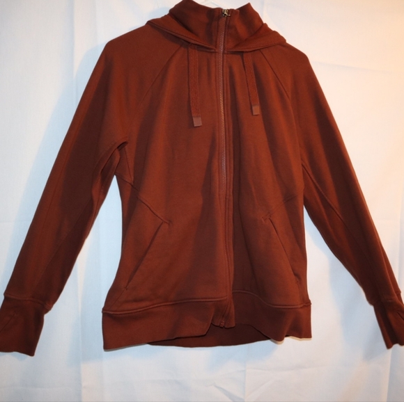 ATHLETA Triumph Hoodie Sweatshirt Jacket | Decadent Red Size LARGE  #486251 - Picture 5 of 13